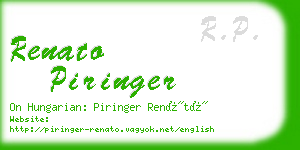 renato piringer business card